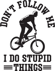 Funny BMX Vector, BMX Design, Bmx Rider, Illustration, Cut File, Sport, Extreme, Bicycle, Trick, Ramp, 