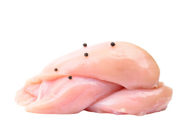 Raw chicken meat isolated