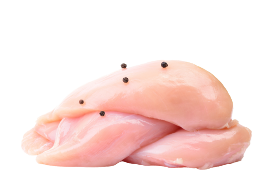 Raw chicken meat isolated