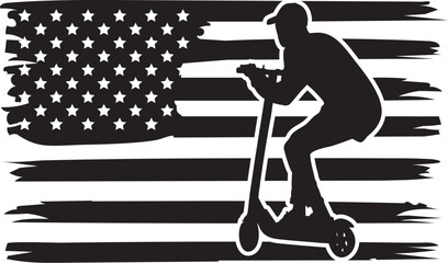 Scooter Illustration, Trick Scooter Design, Scooter Vector, Quote, Silhouette, Extreme, Stunt, Freestyle © 7thHeaven