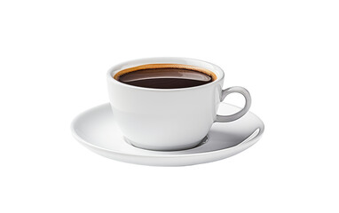 Classic Porcelain Coffee Cup Isolated on Transparent Background