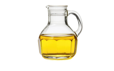 Glass Bottle of Cooking Oil Isolated on Transparent Background