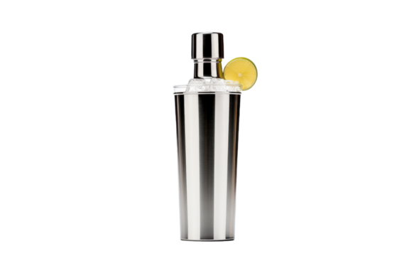 Professional Bartender's Shaker Isolated on Transparent Background
