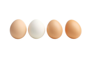 Eggs in Line Isolated on Transparent Background