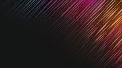 Abstract Colorful Lines on Dark Backdrop