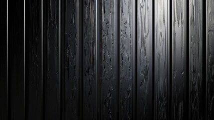 Realistic Vertical Black Slats Background - obrazy, fototapety, plakaty
