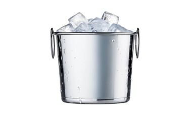 Stylish Ice Bucket Container Isolated on Transparent Background