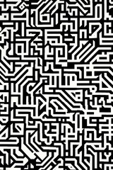 Complex black and white line background
