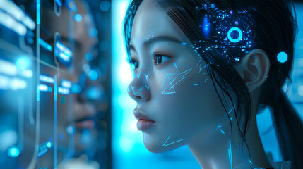 Professional digital women , generative ai