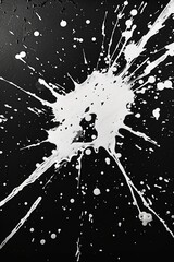 Abstract Black and White Paint Splatter Background