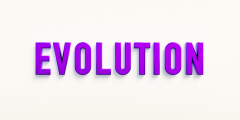 Evolution, banner - sign. The word 