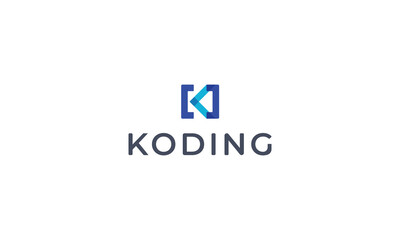 Letter K minimal technological simple coding logo