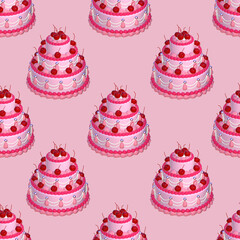 seamless cake pattern