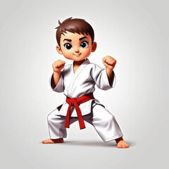 Karate Cartoon Design Very Cool