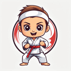 Karate Cartoon Design Very Cool