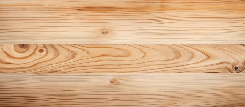 This close up view showcases the detailed wood texture of a light wooden cutting board or table deck. The grains and natural patterns of the wood are highlighted in this image.