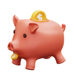 3d illustration piggy bank