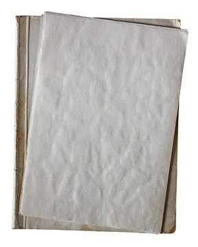 old folder with stack of papers