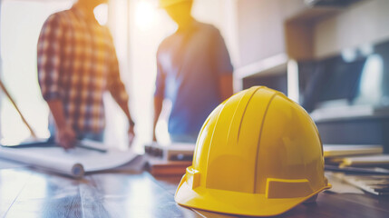 Business and architect concept. Architects are drawing new projects.