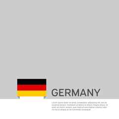 Germany flag background. State patriotic german banner, cover. Document template with germany flag on white background. National poster. Business booklet. Vector illustration, simple laconic design