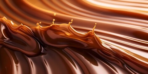 a mesmerizing flow of glistening caramel creating a hypnotic lattice of luxury and indulgence - obrazy, fototapety, plakaty