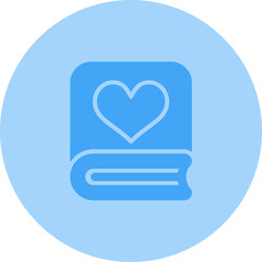 Romantic poetry book Vector Icon
