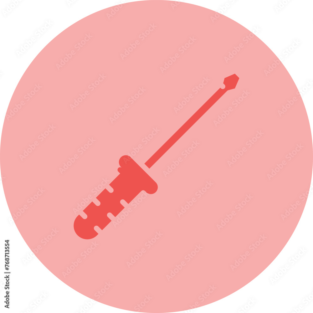 Sticker screwdriver vector icon