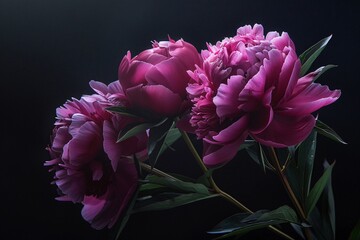 a group of pink flowers - obrazy, fototapety, plakaty