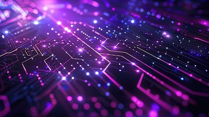 Obraz premium Dynamic Neon Abstract Tech Background