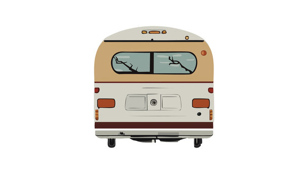illustrazione di camper, autobus per viaggi e vacanze