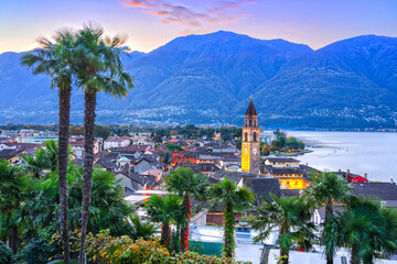 Ascona, Switzerland Townscape on the Shores of Lake Maggiore