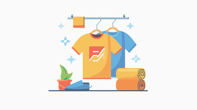 Laundry and dry cleaning t shirt icon