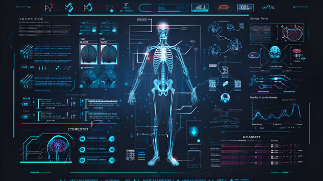 3d rendered illustration of a human body , generative ai