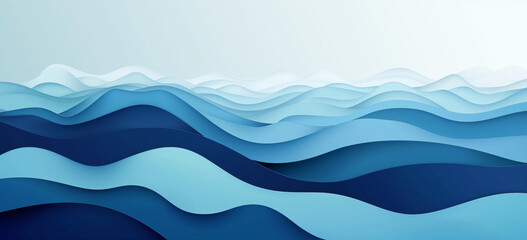 Symbolic abstract concept background for ocean, sea, waves, marine, or oceanography.

