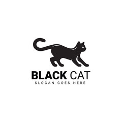 Elegant black cat logo with bold typography