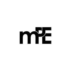 mpe typography letter monogram logo design