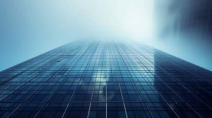 office building in the fog - Powered by Adobe