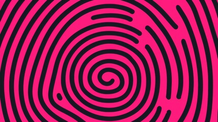 A single image with a black and pink spiral design on a black and pink background in the center