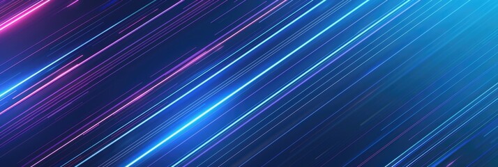 Dynamic Laser Light Lines on Dark Blue Background