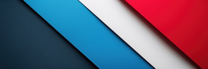 Minimalist Material Design with Red, Blue, and White Stripes