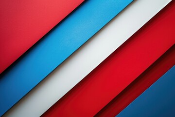Minimalist Material Design with Red, Blue, and White Stripes