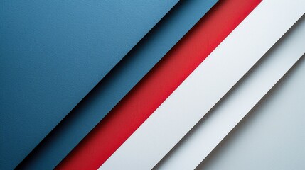 Naklejka premium Minimalist Material Design with Red, Blue, and White Stripes