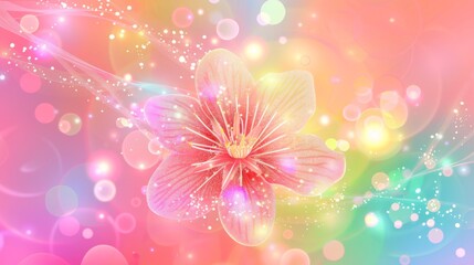 A flower on a blurry background with a blurry boke of lights