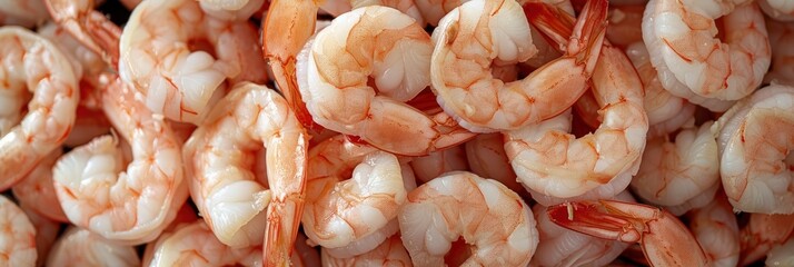 Shrimp peeled with tail on.