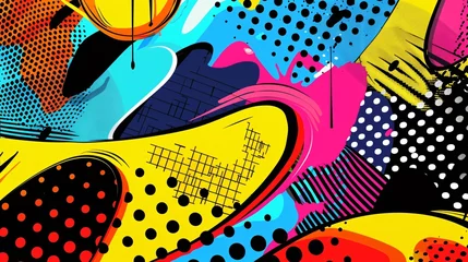 Tafelkleed Abstract Pop Art Background © Spyrydon