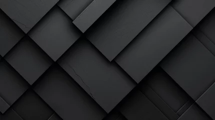 Poster Elegant Black Geometric Shapes on Dark Background © TETIANA