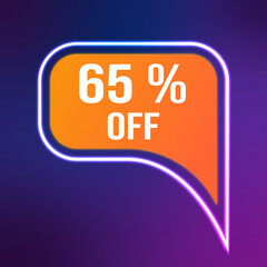 sixty-five percent off tag - 65% off