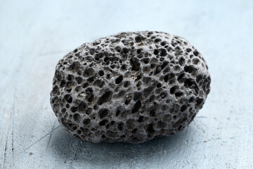 Volcanic Pumice stone rock round washed by ocean