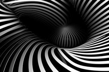 Optical Illusion Stripes Texture. Abstract Geometric Background Design. Op Art Illustration.