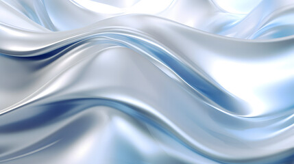 Fototapeta premium Digital technology white and silver wave curve abstract graphic poster web page PPT background